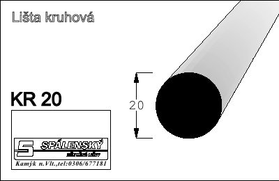 Lišta KR20-Buk 90cm